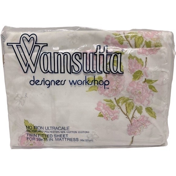Wamsutta Damask Blossom Pink Floral Sheet - Picture 2 of 5